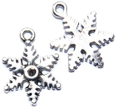 MB833 Silver Snowflake Charm