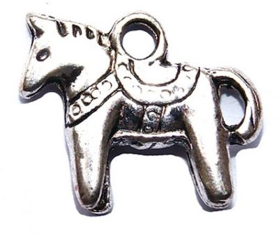 MB842 Silver Tang Horse Charm