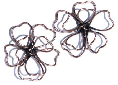 MB844 18mm Antique Copper Wire Flower