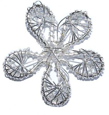 MB847 35mm Silver Wire Flower
