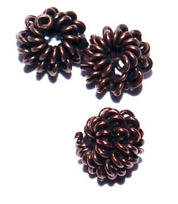 MB650C 5mm Antique Copper Filigree Wire Beads