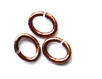 FN068 6x4.5mm Copper Oval Jumprings