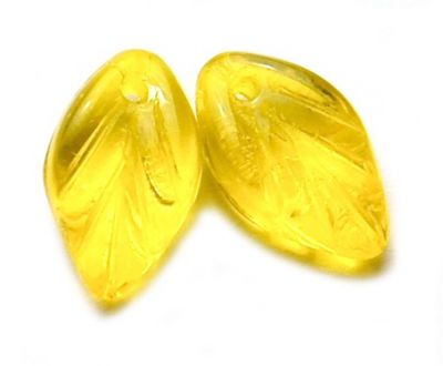 GL1590 Clear Yellow Top Hole Leaf