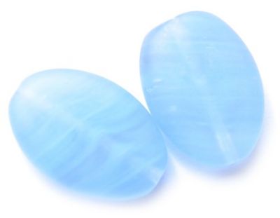 GL2392 Blue Marl Oval Bead