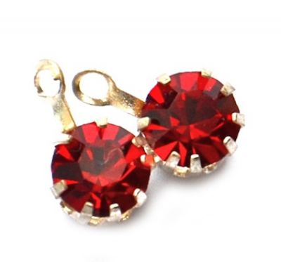 CD207 Ruby Crystal Stone in Drop Setting