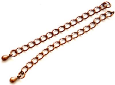 FN186 6cm Copper Extension Chain with Drop