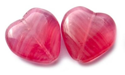 GL3347 Dusky Rose Marl Heart