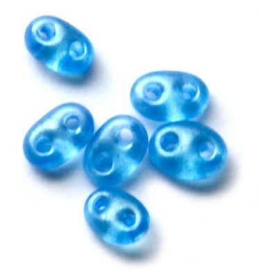TW009 Pearl Blue Twin Beads