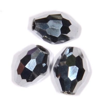CC1126 8x6mm Argentum Faceted Oval
