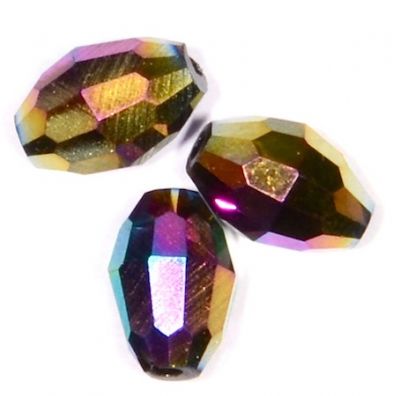 CC1130 8x6mm Purple Rainbow Faceted Oval