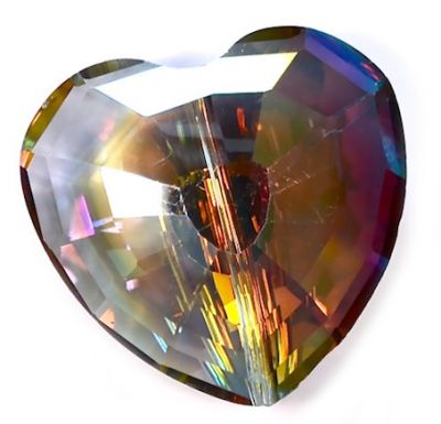 CC1003 32mm Tequila Sunrise Cut Crystal AB Heart