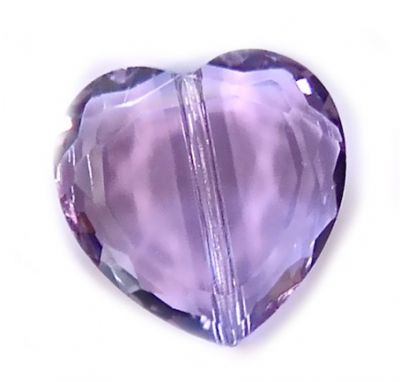 CC1023 16mm Cut Crystal Lilac Heart