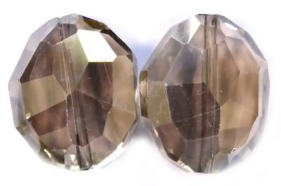 CC1065 20x16mm Black Diamond Lustre Cut Crystal AB Oval