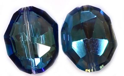 CC1066 20x16mm Bermuda Blue Cut Crystal AB Oval