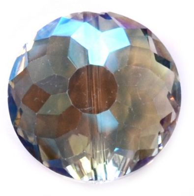 CC1098 18mm Scarab Blue Cut Crystal Cushioned Disc