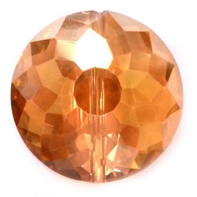 CC1102 18mm Apricot Lustre Cut Crystal Cushioned Disc