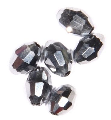 CC1156 6x4mm Argentum Faceted Oval