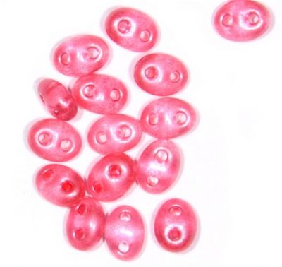 TW013 Pearl Fuchsia Pink Twin Beads