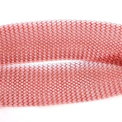 KWR012 Vivid Red Knitted Wire Ribbon