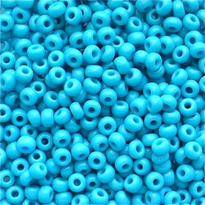 RC506 Op Chalk Turquoise Size 8 Seed Beads