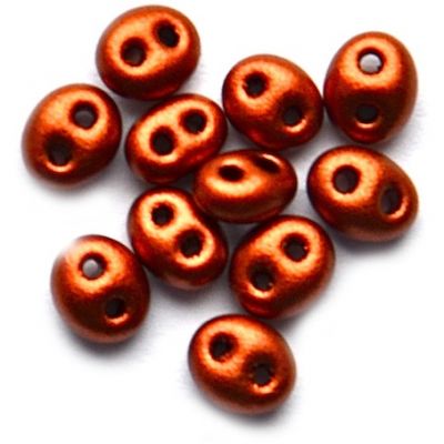 TW034 Matt Metallic Copper Twin Beads