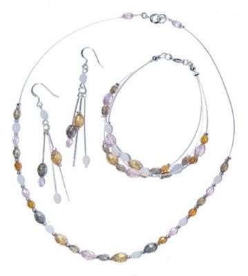Nancy Necklace, Bracelet and Earrings Set Bead Pack