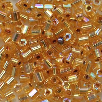 HEX911 SL Gold AB Size 8 Hex Beads
