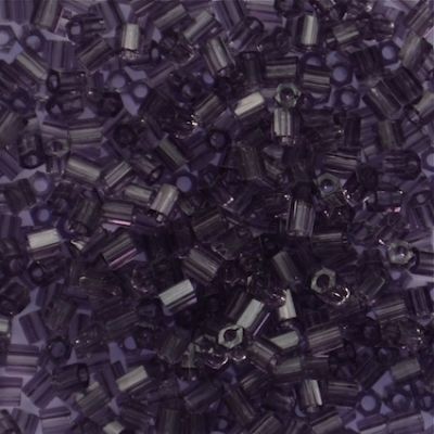 HEX866 Transparent Purple Size 11 Hex Beads