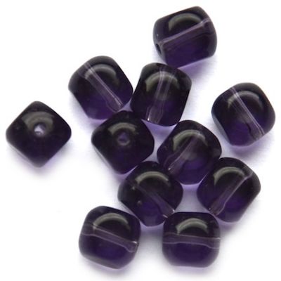 GL5015 6mm Rounded Purple Cube