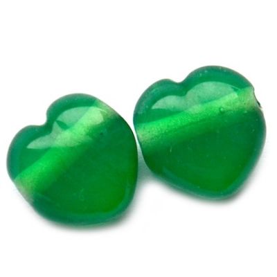 GL5281 12mm Soft Emerald Flat Heart