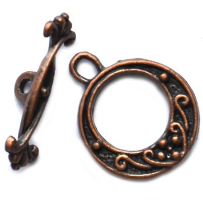 MB933 Copper 15mm Decorated Toggle