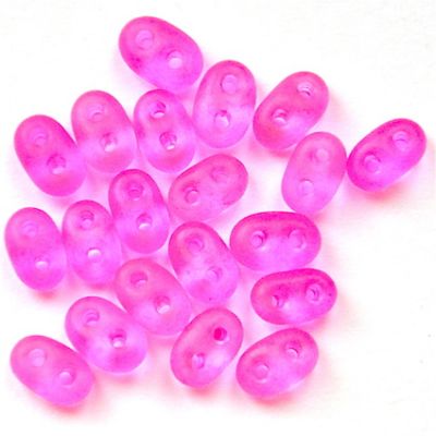 TW074 Neon Pink Twin Beads