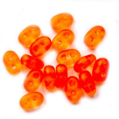 TW077 Neon Orange Twin Beads