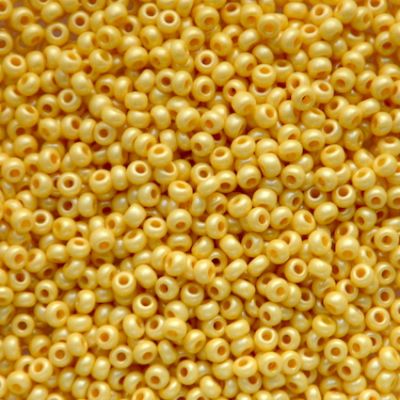RC101 Mustard Yellow Pearl Size 10 Seed Beads