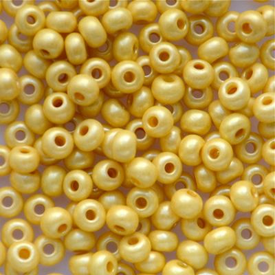 RC103 Mustard Yellow Pearl Size 6 Seed Beads