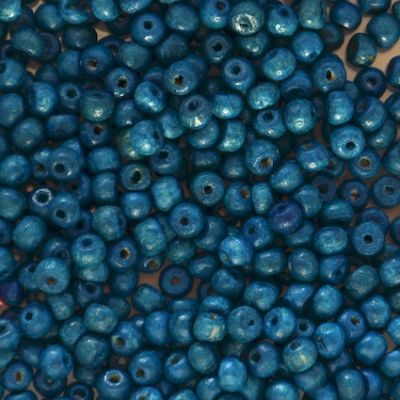 WD410 Bag of 3mm Turquoise Wooden Beads