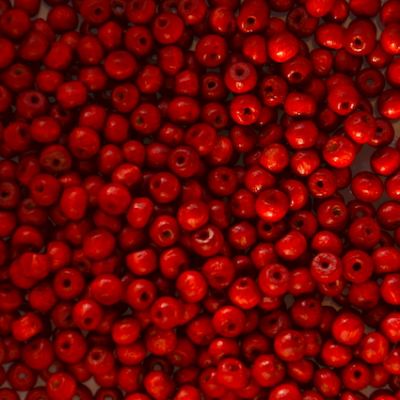 WD413 Bag of 3mm Red Wooden Beads