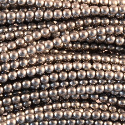 GP309 3mm Pewter Glass Pearls
