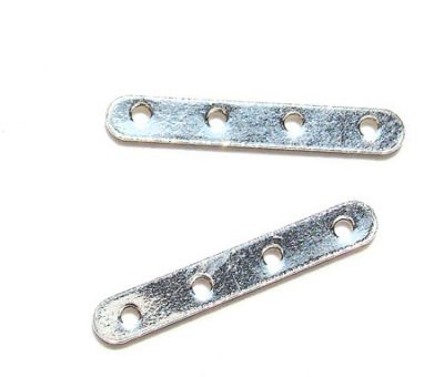 SS097 4 Strand 15x2mm Sterling Silver Spacer Bar
