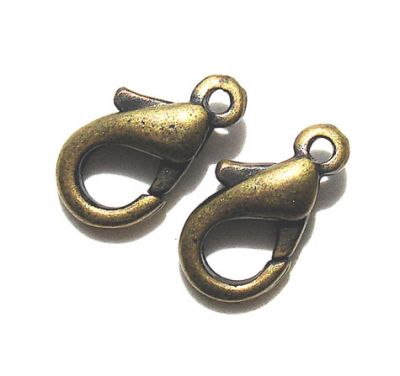 FN023 Burnished Gold Small Lobster Clasp 10mm