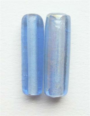 GL0445 20x6mm Pale Blue Lustred Tube