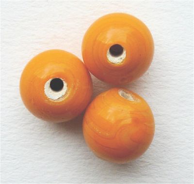 GL0324 8mm Golden Orange Opaque Rounds