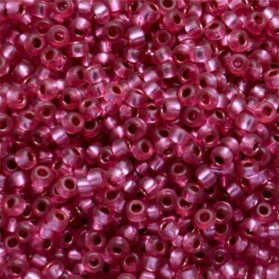 RC388 Silver Lined Rose Pink Size 10 Seed Beads