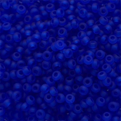 RC415 Frost Trans Blue Size 10 Seed Beads