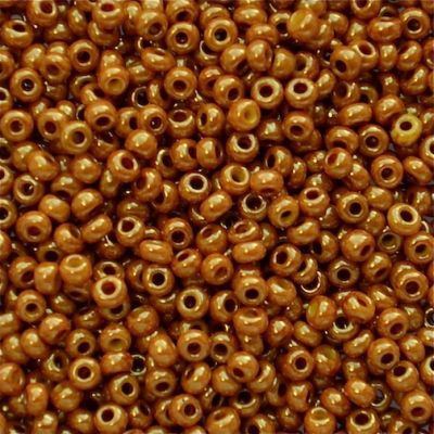 RC287 Op Lustre Mustard Size 10 Seed Beads