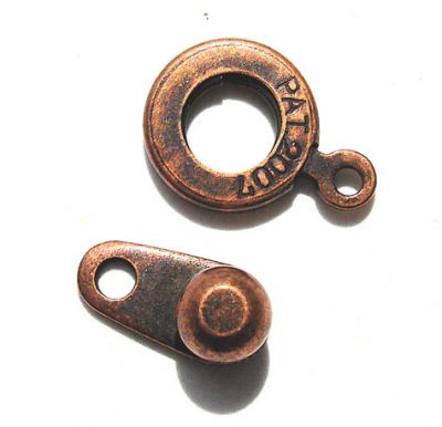 FN210 8mm Antique Copper Ball and Socket Clasp