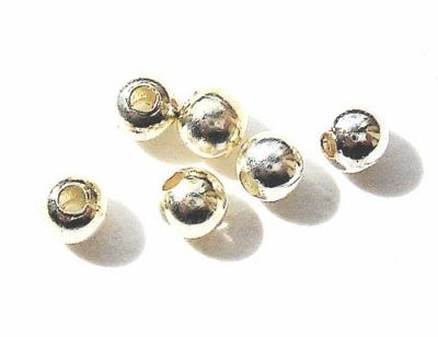 MB002 2.5mm Silver Round Metal Bead