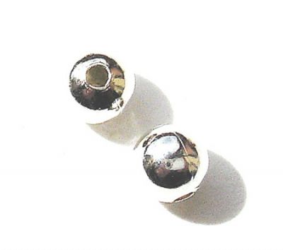 MB004 4mm Silver Round Metal Bead