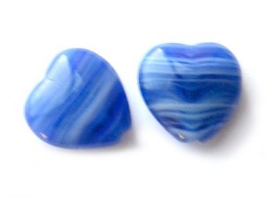 GL0695 10x12mm TH Blue Marl Heart