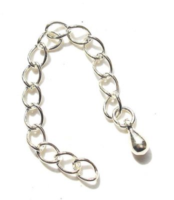 FN184 6cm Silver Extension Chain with Drop